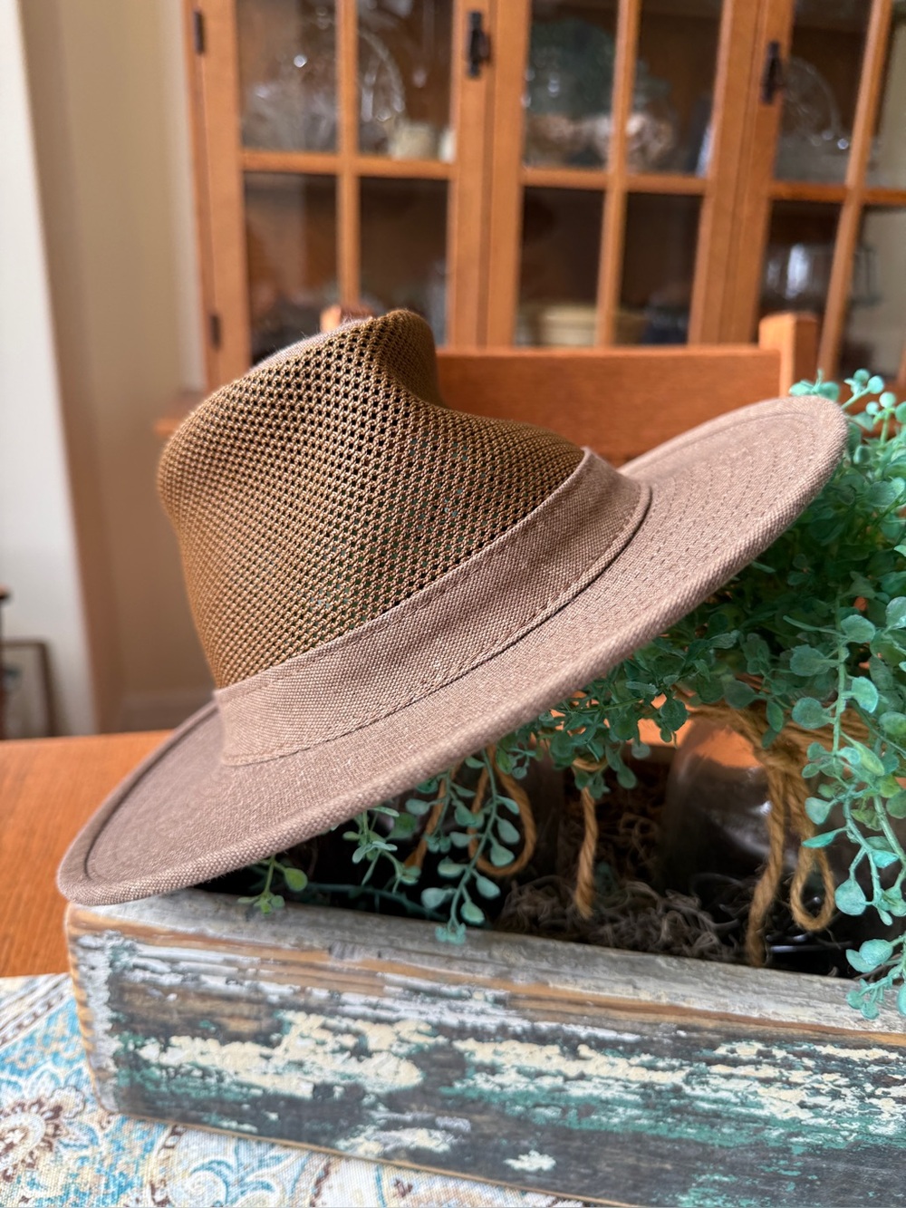 Henschel Hat Co Mesh Safari Outback Sun Hat Brown USA Made Small